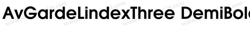 AvGardeLindexThree DemiBold字体转换